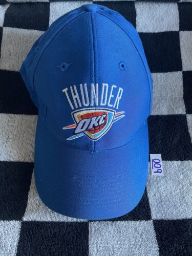Oklahoma City Thunder Hat Cap Strap Back Adult Blue Adidas Cotton Twill NBA OKC - Picture 16 of 16