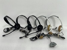 Lot of 5 Microsoft Xbox 360 Gaming Headsets (3 Black / 2White)