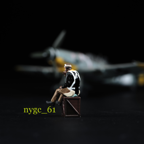 1/48 Scene Props WWII US Male Pilot Miniatures Figures For Cars Vehicle Model - Picture 9 of 9