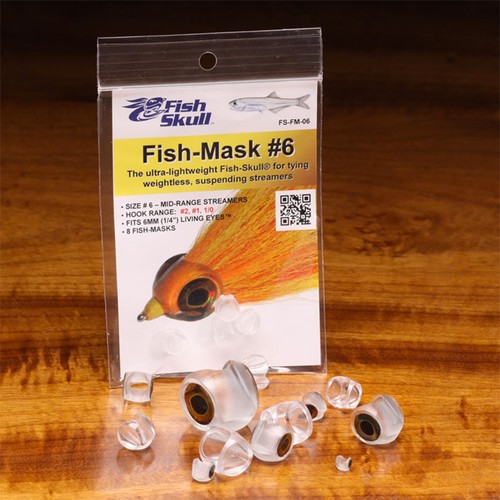 FISH SKULL FISH MASK - Fly Tying Clear Streamer Heads by Flymen - All Sizes NEW! - Picture 1 of 12