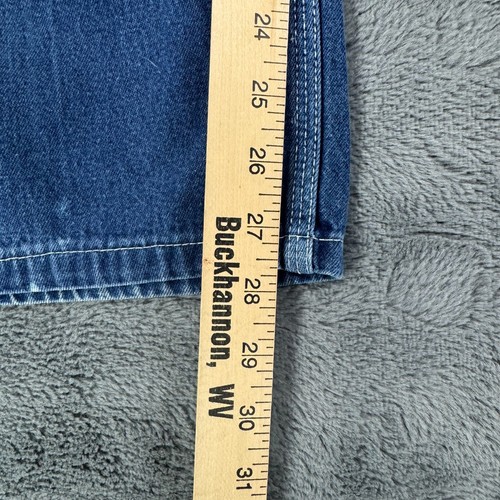 Carhartt B03 DNM Denim Work Utility Jeans Dungaree Medium wash Men's 38x30 - Picture 4 of 9