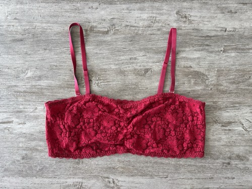 Torrid dentelle bralette crop top rouge dentelle nylon transparent femme taille 3 fantaisiste vamp