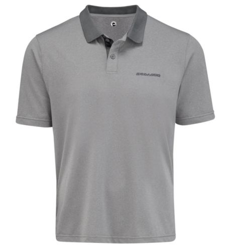 OEM SEA-DOO Men's Short Sleeve Tech Polo Shirt HEATHER MEDIUM 4544820627
