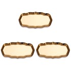 3 stücke Exquisite Schmuck Aufbewahrungsplatte Edelstahl Tablett Ring Platte