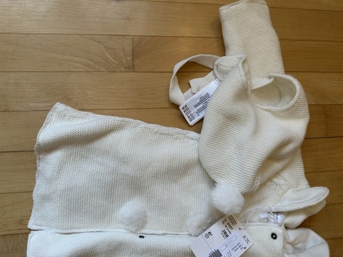 Baby 12-18 Months Jacket With Hat NWT White - Picture 4 of 6