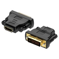 HDMI to DVI Adapter Bidirectional Male DVI-D Dual Link to HDMI Female - 2 Pack