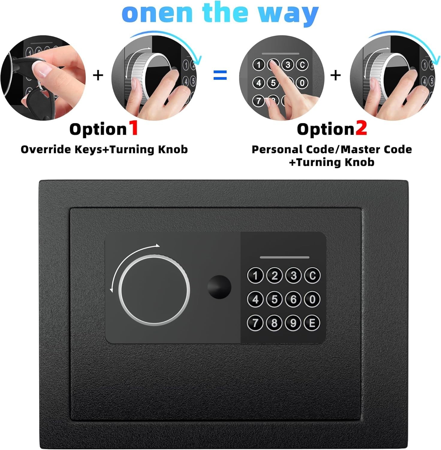 Large Safety?Steel  Safe Box Digital Keypad Lock for Home Cash Security