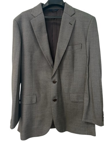 ¡BONITO! Traje Brooks Brothers 39R Gris Sólido 2 Botones Lana Elastizada 346 Pantalones 34x33 - Imagen 11 de 12