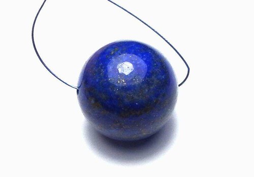 LAPIS 20mm XL Round Pendant Focal Bead NATURAL COLOR