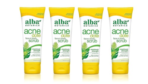 Exfoliante facial y corporal Alba Botanica Acnedote máxima fuerza, sin perfume 8 oz (paquete de 24) - Imagen 6 de 24