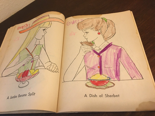 Skipper, Barbie's Little Sister Coloring Book 1965, Mostly Colored - Picture 11 of 13
