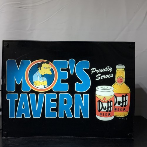 Moe’s Tavern Simpson’s Duff Beer Sign Bar Display Man Cave Official 2004 - Picture 10 of 10