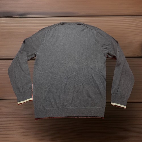 Maglione girocollo J Crew slim 100% lana merino nero maglione preppy uomo medium - Foto 2 di 6
