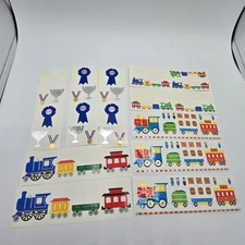 Vtg 90s Mrs. Grossman's Stickers Lot Train Railroad Railway 
