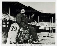 Press Photo Baseball player in wheelchair - lrs20488