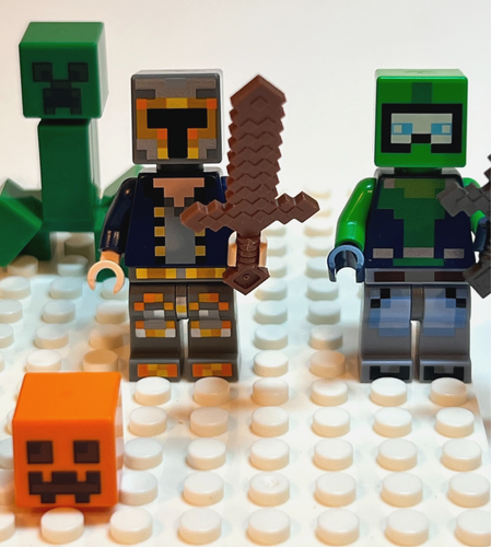 LEGO Minecraft Minifigure Lot (7pcs) – Alex, Zombie, Creeper, Hex + Baby Mobs - Picture 5 of 9