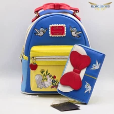 Loungefly Disney Snow White 85th Anniversary Cosplay Mini Backpack & Wallet Set