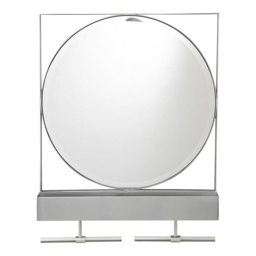 SEI Furniture Anthrop Decorative Mirror with Storage in Silver - Picture 2 of 3