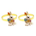  2 stücke Kaninchen Napin Ringe Ostern Party Serviette Inhaber Hotel Serviette