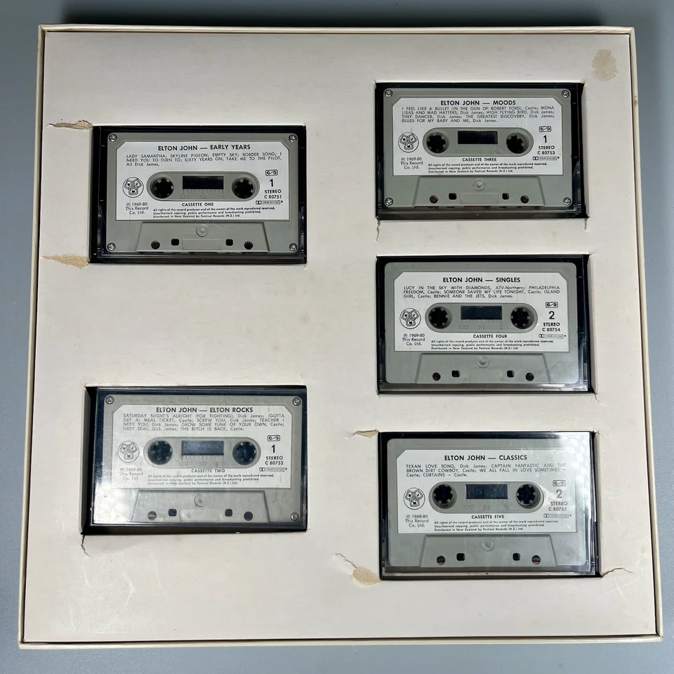 1979 Limited Edition ELTON JOHN 5 cassette tape set with box / poster / blurb - Image 3 of 4
