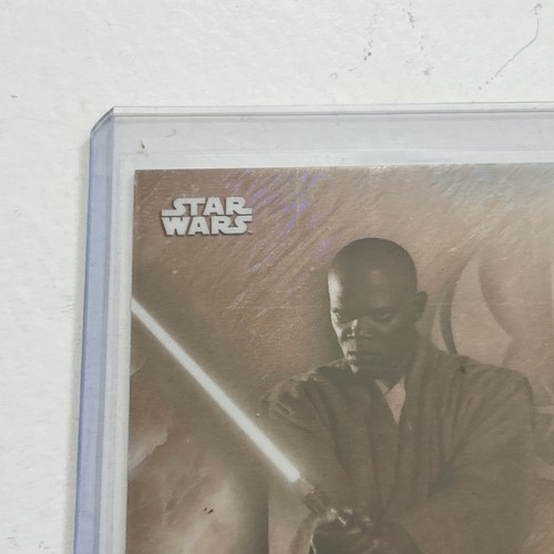 2025 Topps Chrome Star Wars Mace Windu Black and White Refractor #85 - Picture 5 of 10