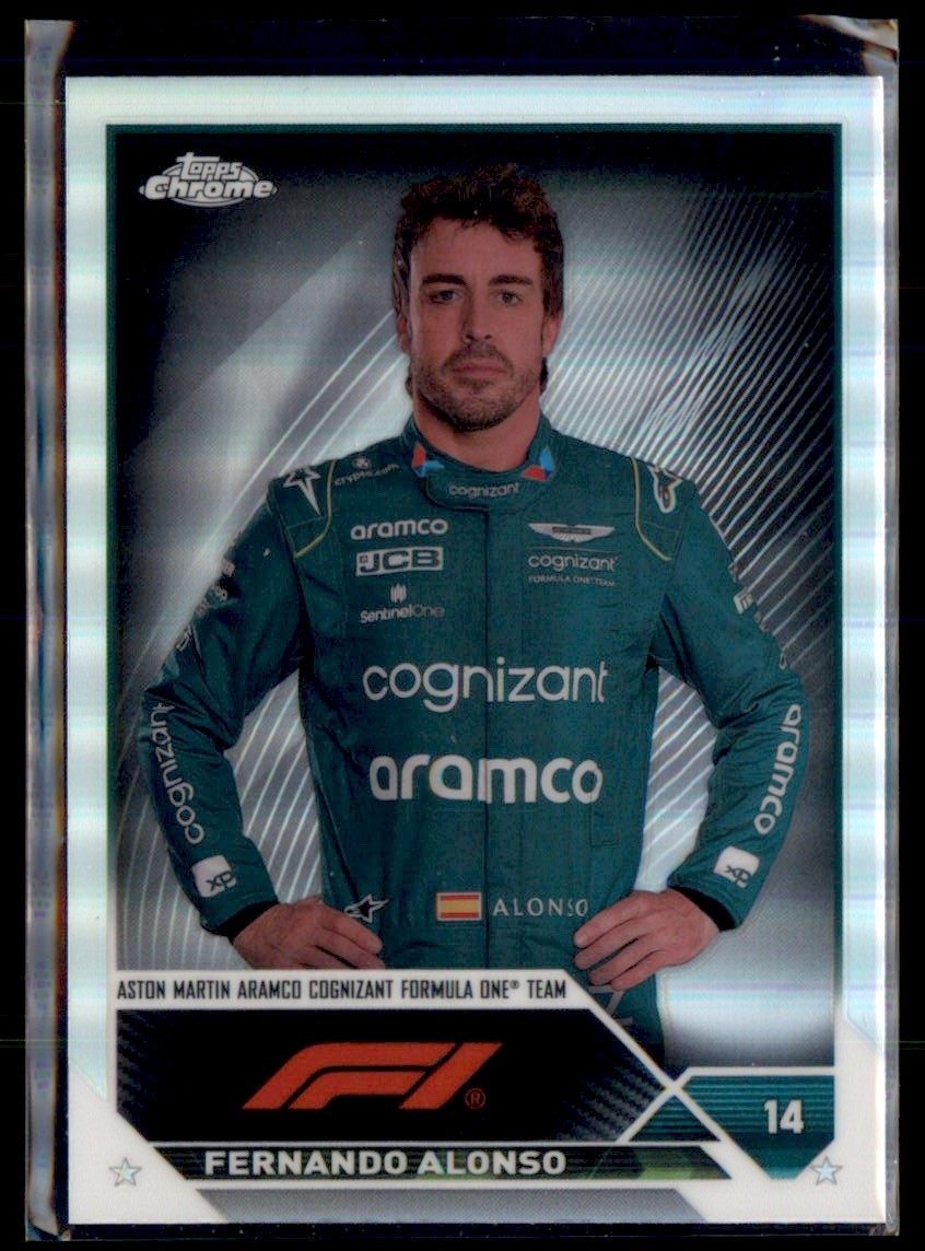 FERNANDO ALONSO 2023 TOPPS F1 CHROME REFRACTOR #32