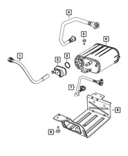 Genuine Mopar Canister To Natural Vacuum Leak Detection Hose 52059787AC