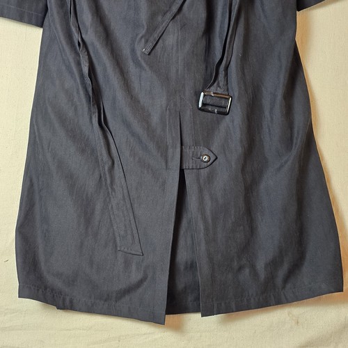 London Fog Trench Coat Black Size 12 Reg Belted Removable Liner Flawed Classic - Picture 11 of 19