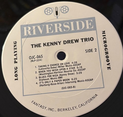 KENNY DREW - Trio ~ RIVERSIDE 224 [OJC-065 ] {reissue} w/WARE, PHILLY JOE -RARE - Foto 4 di 4