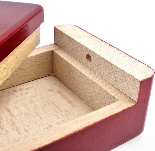 DC-BEAUTIFUL Impossible Box Puzzle Master Secret Opening Wooden Red... - Bild 9 von 9