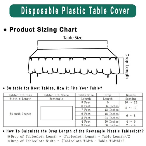 Black & White Gingham Checkered Plastic Tablecloths 2 Pack Disposable Table C... - Picture 6 of 7