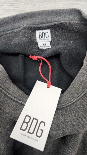 BDG Suéter Mujer Gris Medio Sudadera Recortada Manga Larga Bordado Logo - Imagen 3 de 8