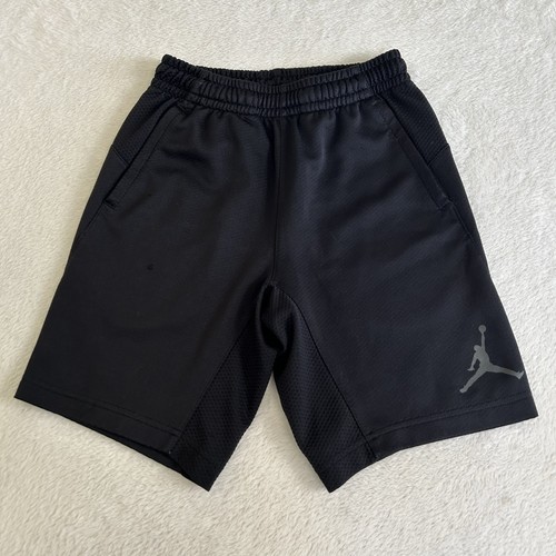 Nike Kids Boys Shorts Small Black Dri Fit Elastic Waist Pockets Pull On Athletic