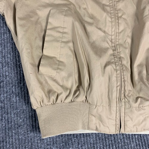 VTG Members Only Jacket Mens 40 Beige Reversible Bomber Full Zip Light Retro 80s - Picture 7 of 12