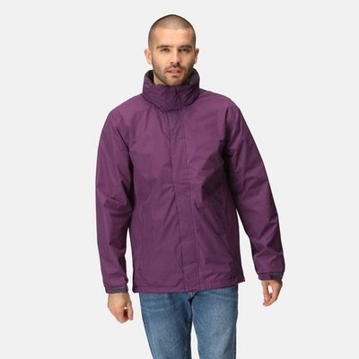 Regatta Ardmore lila wasserdichte Herrenjacke mit Mesh-gefüttert peach-finish #TRW461