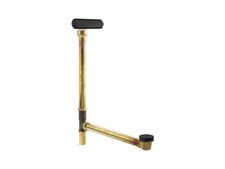 7271-BL Clearflo Slotted Overflow Brass Bath Drain, Matte Black