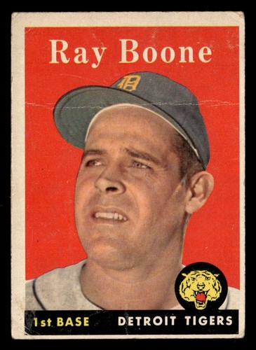 1958 Topps #185 Ray Boone - Foto 1 di 2