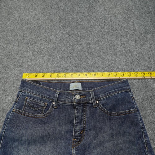 Pantalones Cortos Levis 515 Mujer 8 Azul Denim Perfectamente Adelgazantes Elastizados Jean Bermuda - Imagen 2 de 9