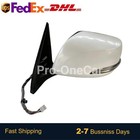 White Blind Spot Driver Side View Mirror Power Folding For 2014-2023 LEXUS GX460