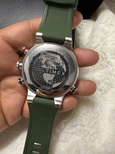 NEW 🌺 Timex Green Mens Tide Temp Compas Watch Expedition TW2V22200 - Picture 12 of 15