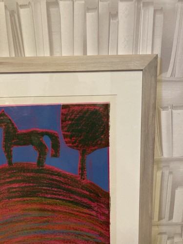 Vintage Siebdruck Abstrakt "Walisisches Pferd" Artist Proof signiert 84cm glasiert 1999 - Bild 8 von 12