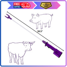 Purple Rechargeable Livestock Prod Waterproof Cattle Prod Hot Shot Felixible