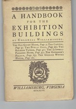 1947 Vintage Williamsburg Virginia Official Handbook for Exhibition Buildings