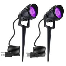 12W Halloween Spotlight Outdoor, Black Light Spotlight, Waterproof 12W 2 pack