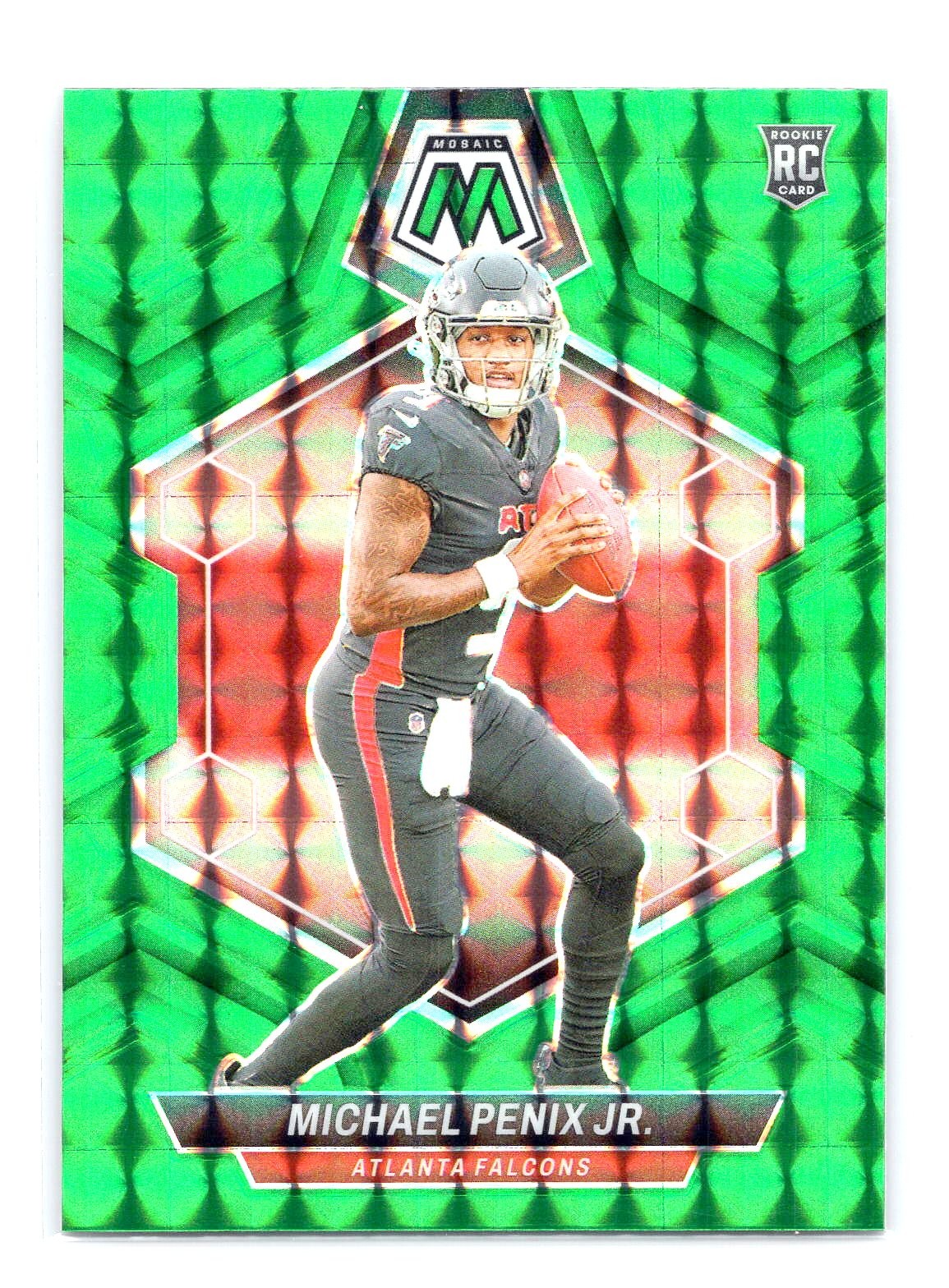 Michael Penix Jr. 2024 Panini Mosaic #308 Green Mosaic RC Rookie