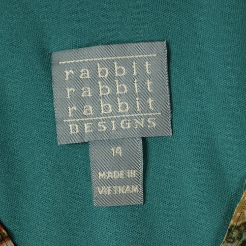 Rabbit Rabbit Rabbit Geometric V-Neck Midi Dress Metallic Accent Long Sleeve 14 - Picture 10 of 24