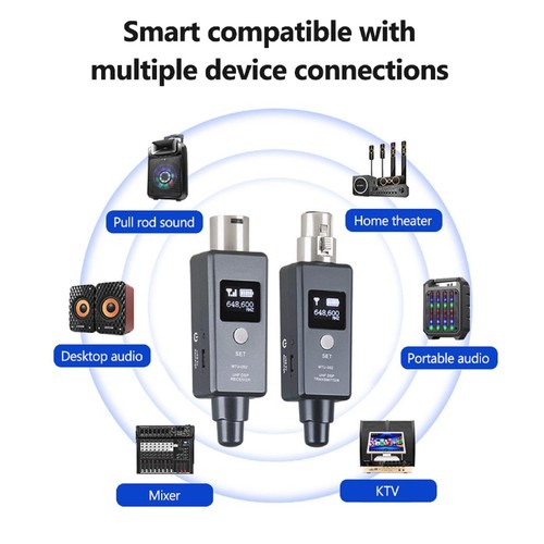 U3 Wireless Mic System Transmitter Receiver Microphone Adapter for Audio Mixer b - 第 9/12 張圖片