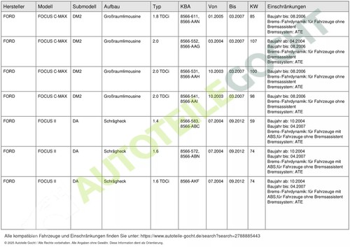 Bremskraftverstärker für Ford Focus C-Max II 2004-2007 ATE 03.7760-8103.4 - Bild 9 von 13
