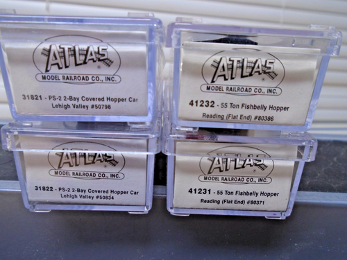 VIER Atlas Spur N Reading & Lehigh Valley HOPPERS bedeckt & 55 Tonnen mit Ladung MIB - Bild 8 von 9