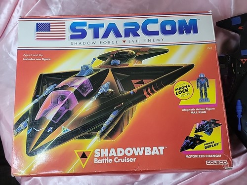 RARE Vintage 1986 StarCom ShadowBat Battle Cruiser W/ Box & Shadow Parasite - Bild 5 von 8